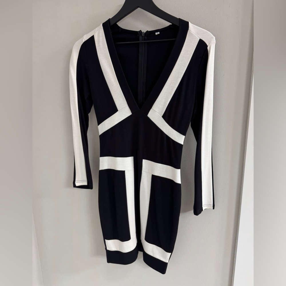 Black racer fitted dress
